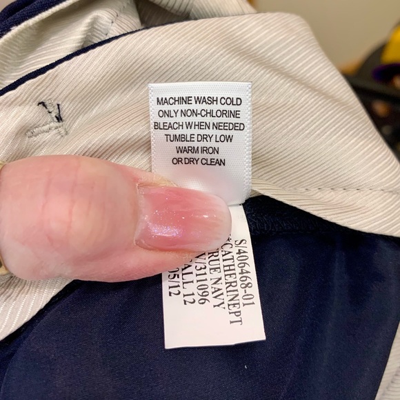 🔥NWOT🔥 Banana Republic Navy Dress Pants w/Removable belt - Fully lined - Sz 4 - Picture 11 of 12